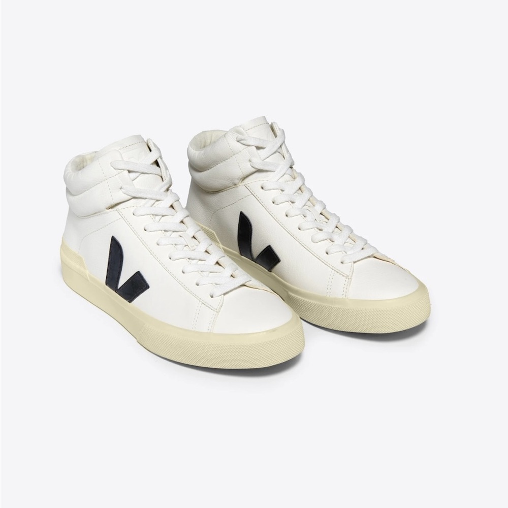 Veja White and Black High-Top Sneakers